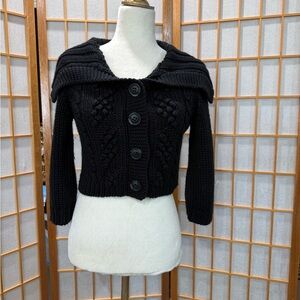 Express Black Button-Up Women's Cardigan